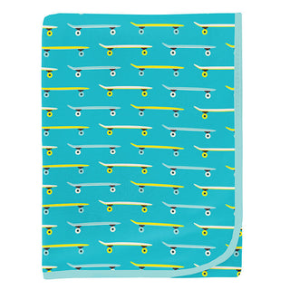 KicKee Pants Baby Boys Print Swaddling Blanket - Confetti Skateboard
