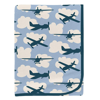 Baby Boys Print Bamboo Swaddling Blanket - Pond Airplanes KicKee Pants Size: One Size