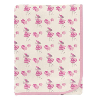 KicKee Pants Baby Girls Print Bamboo Swaddling Blanket - Natural Little Bo Peep 