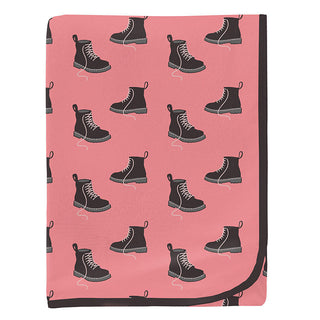 KicKee Pants Baby Girls Print Bamboo Swaddling Blanket - Strawberry Boots