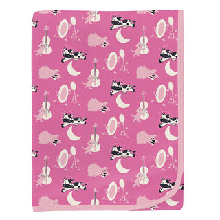 KicKee Pants Baby Girls Print Bamboo Swaddling Blanket - Tulip Hey Diddle Diddle 