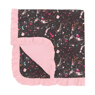 KicKee Pants Baby Girls Print Ruffle Stroller Blanket - Calypso Splatter Paint