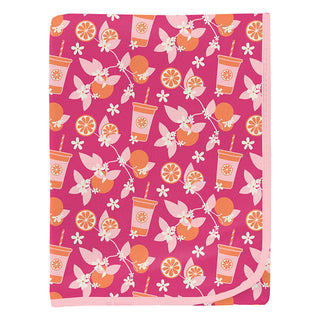 KicKee Pants Baby Girls Print Swaddling Blanket - Calypso Orange Cream