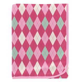 KicKee Pants Baby Girls Print Swaddling Blanket - Flamingo Argyle