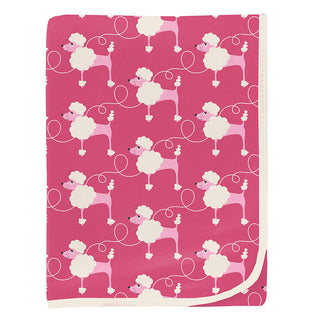 KicKee Pants Baby Girls Print Swaddling Blanket - Flamingo Poodles