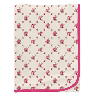 Baby Girls Print Bamboo Swaddling Blanket - Natural Rose Trellis KicKee Pants Size: One Size