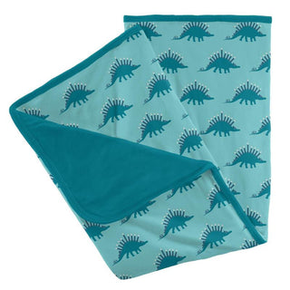 KicKee Pants Baby Print Stroller Blanket, Iceberg Menorahsaurus - One Size WCA22