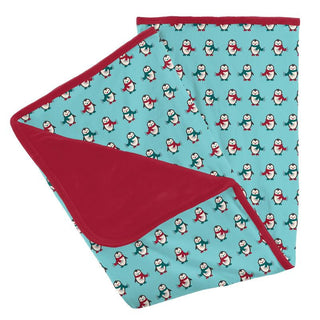 KicKee Pants Baby Print Stroller Blanket, Iceberg Penguins - One Size WCA22