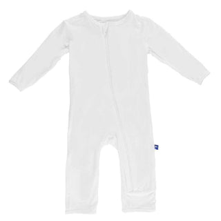 Solid Bamboo Coverall with Zipper - Natural Baby & Toddler Sleepwear