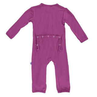 Kickee Pants Girl's Solid Coverall with Zipper - Orchid