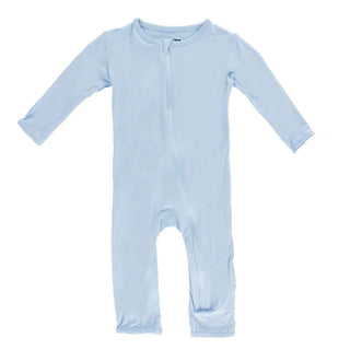 Kickee Pants Boy's Solid Coverall with Zipper - Pond