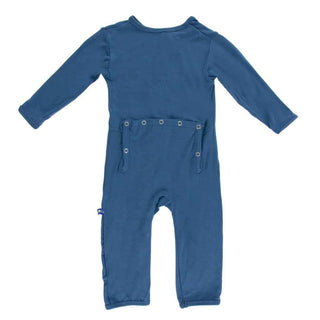 Kickee Pants Boy's Solid Coverall with Zipper - Twilight