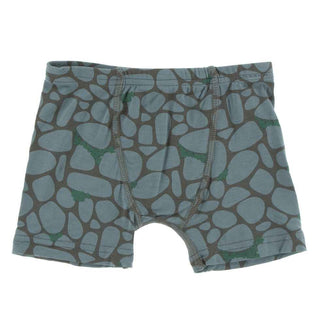 KicKee Pants Boxer Briefs Set - Heritage Blue Agate Slices and Sea Rolled Rocks