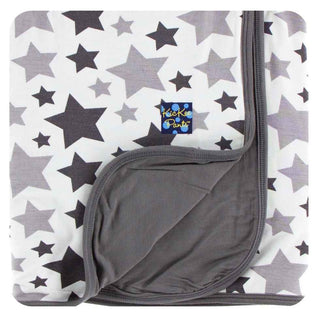 KicKee Pants Boys Essentials Stroller Blanket Feather/Rain Stars, One Size
