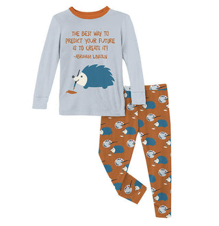 KicKee Pants Boys Long Sleeve Graphic Tee Pajama Set - Harvest Art Class