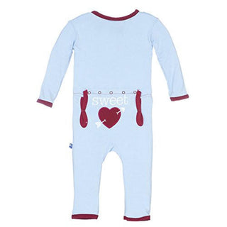 KicKee Pants Boy's Print Applique Coverall - Pond Sweet Heart