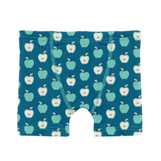 KicKee Pants Boy's Print Bamboo Boxer Brief - Seaport Johnny Appleseed 