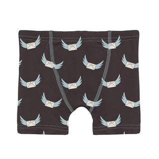 KicKee Pants Boy's Print Bamboo Boxer Briefs (Set of 3) - Pewter Furry Friends, Spring Sky & Midnight Email