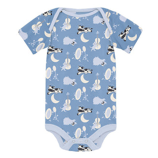 KicKee Pants Boy's Print Bamboo Short Sleeve One Piece - Dream Blue Hey Diddle Diddle 