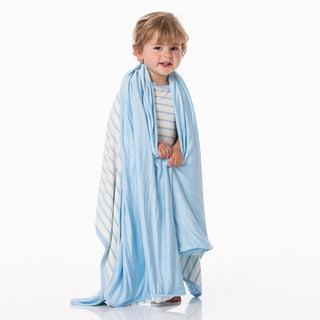 KicKee Pants Boy's Print Bamboo Toddler Blanket - Pond Sweet Stripe