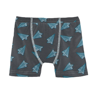 KicKee Pants Boys Print Boxer Brief - Lined Paper Airplanes