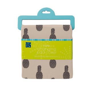 KicKee Pants Boys Print Changing Pad Cover, Burlap Pineapples - One Size
