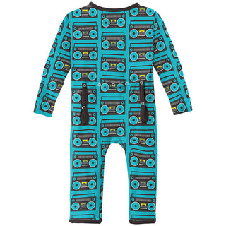 KicKee Pants Boy's Print Coverall with 2-Way Zipper - Confetti Boombox