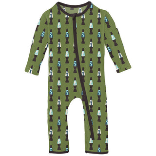 KicKee Pants Boy's Print Coverall with Zipper - Grasshopper Lava Lamps