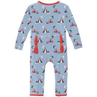 KicKee Pants Boy's Print Coverall with Zipper - Pond Tents