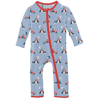KicKee Pants Boy's Print Coverall with Zipper - Pond Tents