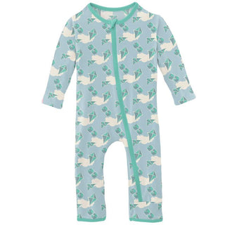 KicKee Pants Boys Print Coverall with Zipper - Windy Day Kites