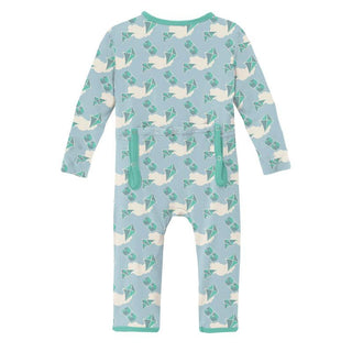 KicKee Pants Boys Print Coverall with Zipper - Windy Day Kites