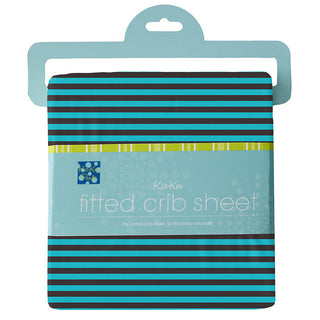 KicKee Pants Boy's Print Fitted Crib Sheet - Rad Stripe