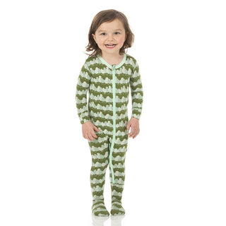 Boy's Print Footie with Zipper - Moss Chicks Baby & Toddler Sleepwear