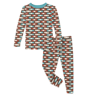 KicKee Pants Boys Print Long Sleeve Pajama Set - Cocoa Boo Boos