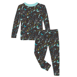 KicKee Pants Boy's Print Long Sleeve Pajama Set - Confetti Splatter Paint