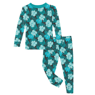 KicKee Pants Boy's Print Long Sleeve Pajama Set - Midnight Hawaiian