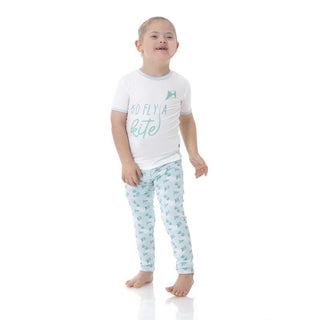 KicKee Pants Boys Print Short Sleeve Graphic Tee Pajama Set - Windy Day Kites