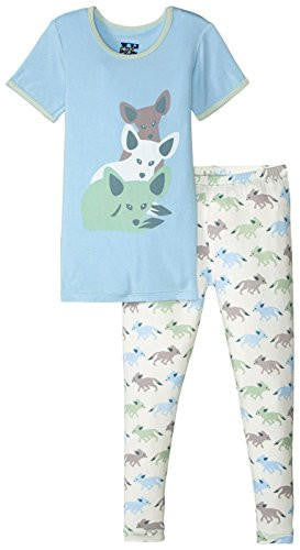 KicKee Pants Boy's Print Short Sleeve Pajama Set - Natural Desert Fox