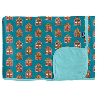 KicKee Pants Boys Print Toddler Blanket, Bay Gingerbread - One Size