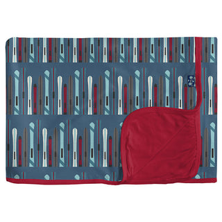 KicKee Pants Boys Print Toddler Blanket, Twilight Skis - One Size