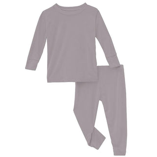 Boy's Solid Bamboo Long Sleeve Pajama Set - Feather Baby & Toddler Sleepwear
