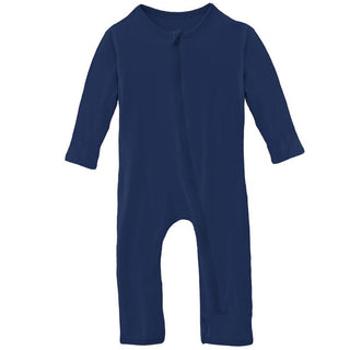 KicKee Pants Boys Solid Coverall with Zipper - Flag Blue TBD22