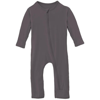 Boy's Solid Bamboo Coverall with Zipper - Rain (15ANV) Baby & Toddler Sleepwear