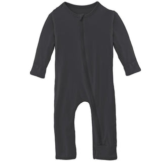 Boy's Solid Bamboo Coverall with Zipper - Slate Baby & Toddler Sleepwear