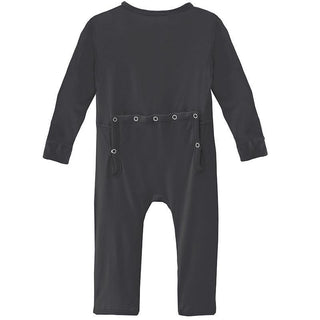 Boy's Solid Bamboo Coverall with Zipper - Slate Baby & Toddler Sleepwear