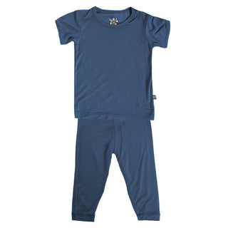 KicKee Pants Boys Solid Short Sleeve Pajama Set - Twilight