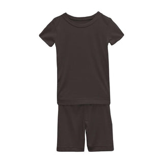 KicKee Pants Boys Solid Short Sleeve Pajama Set with Shorts - Midnight TBD22