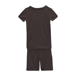 Boy's Solid Bamboo Short Sleeve Pajama Set with Shorts - Midnight (TBD22) Baby & Toddler Sleepwear