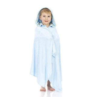 KicKee Pants Boys Solid Terry Hooded Towel with Lined Hood, Pond - One Size